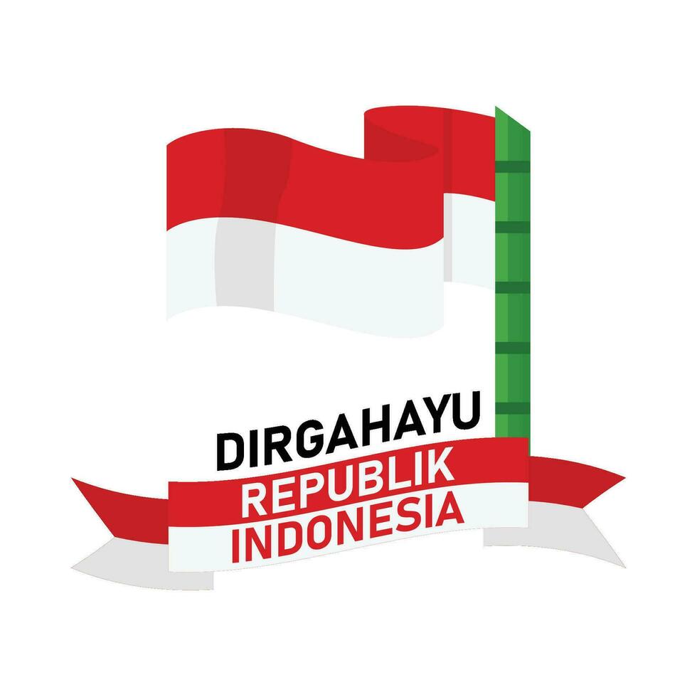 Indonesian independence anniversary vector