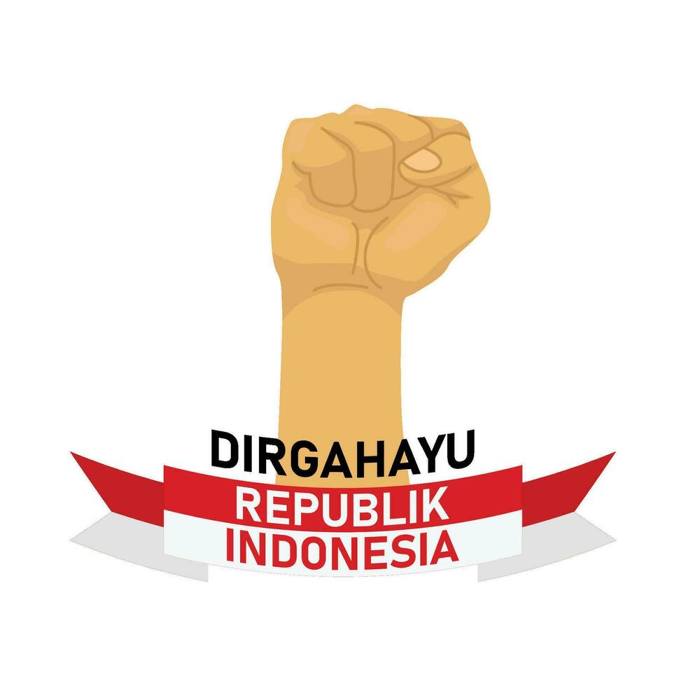 Indonesian independence anniversary vector