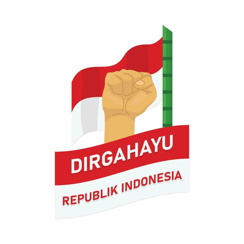 Indonesian independence anniversary vector