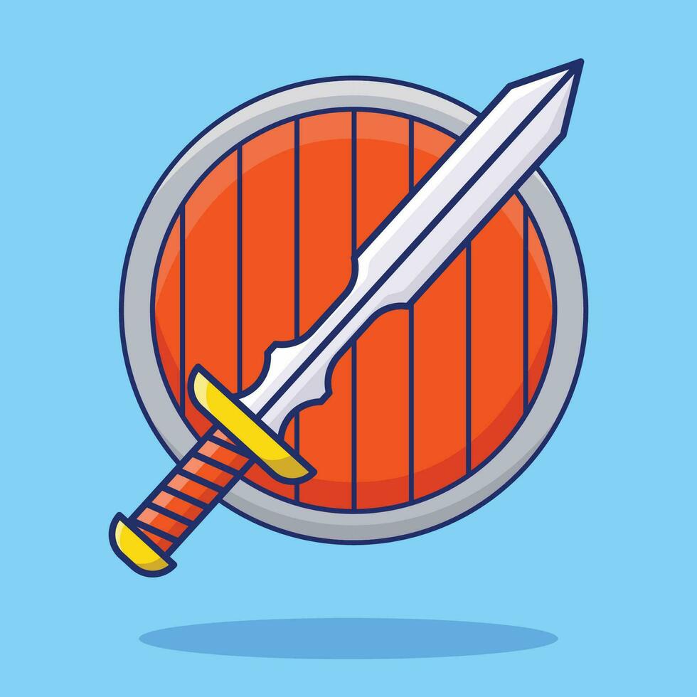 Sword and Shield Cartoon vector