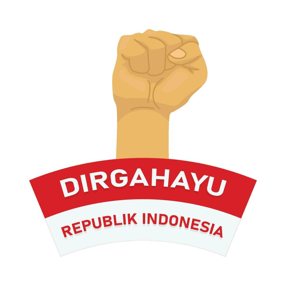 Indonesian independence anniversary vector