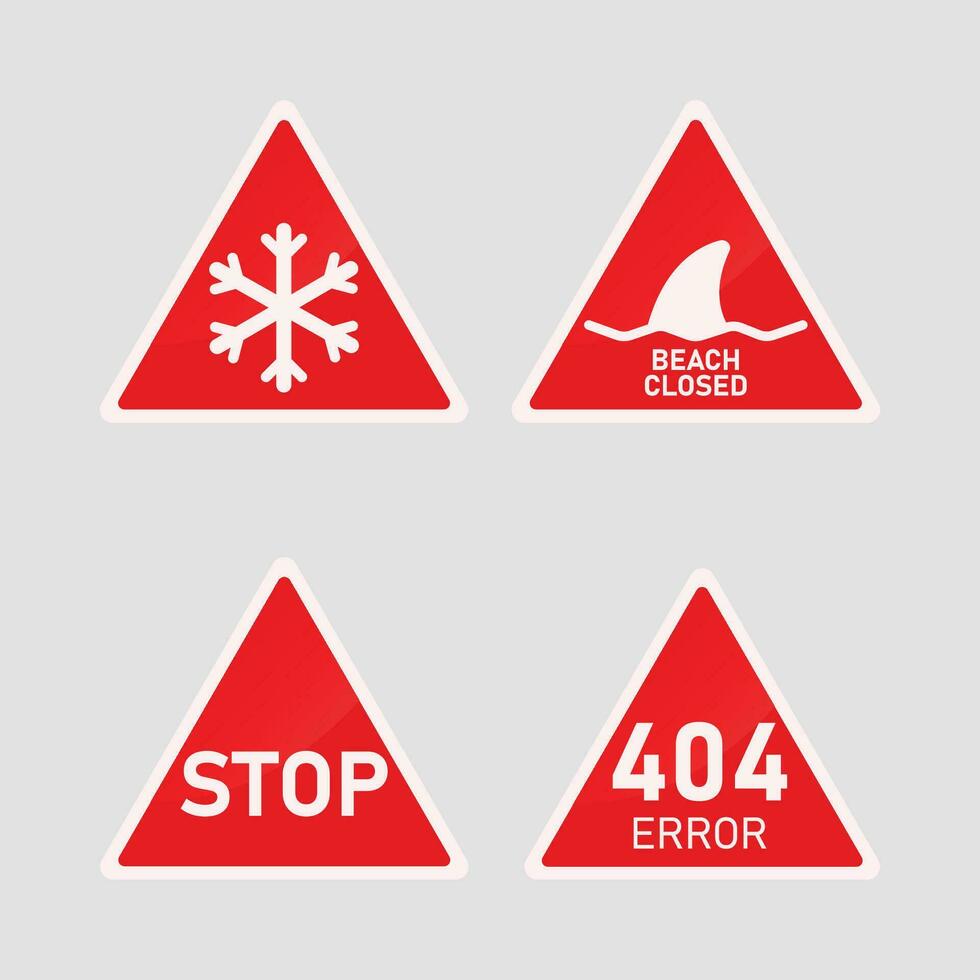 Warning Sign Collection vector