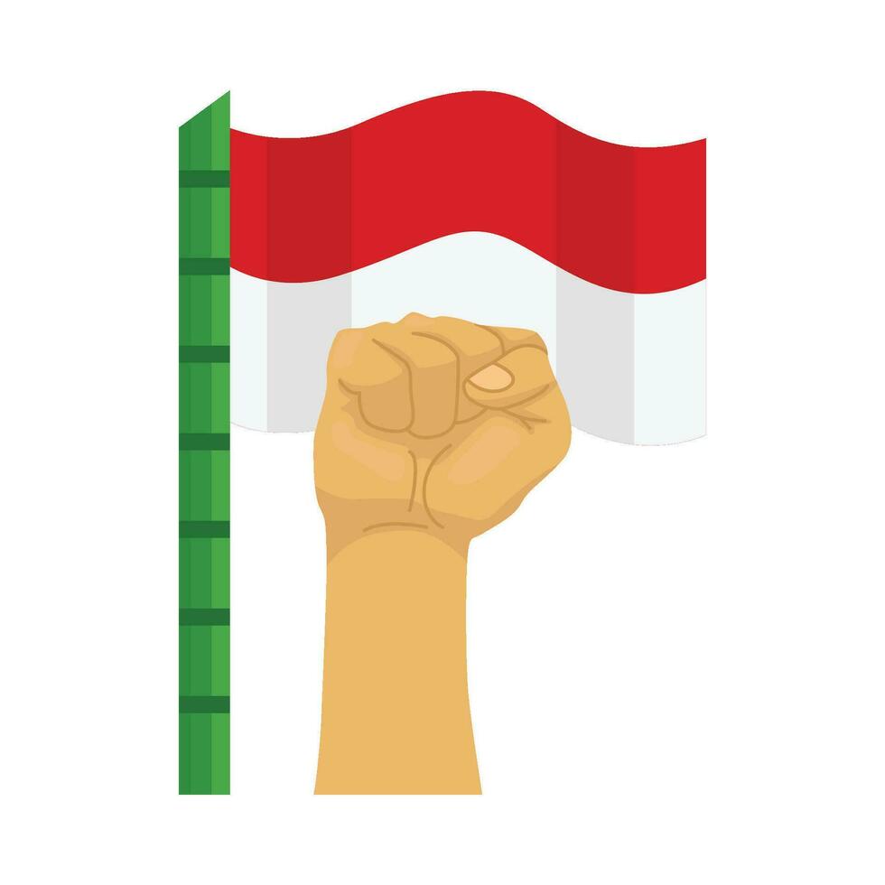 Indonesian independence anniversary vector