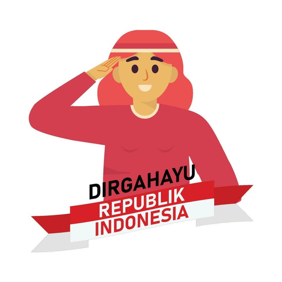 Indonesian independence anniversary vector