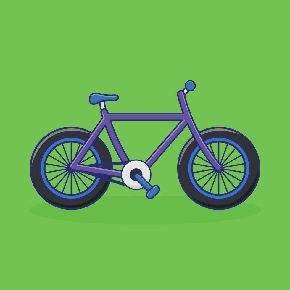 Purple Bicycle Cartoon vector