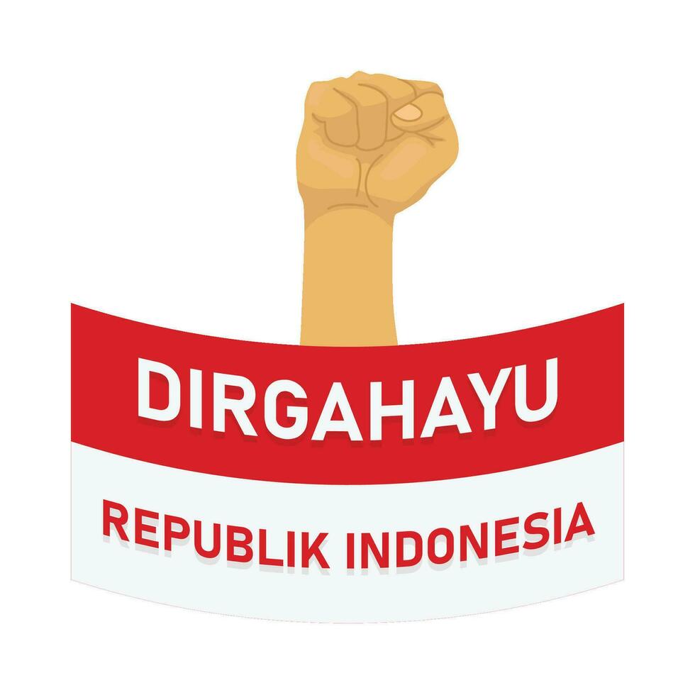 Indonesian independence anniversary vector