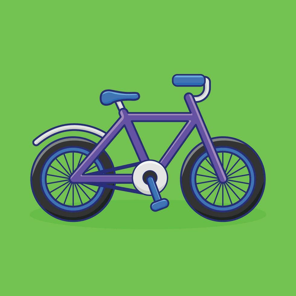 Purple Bicycle Cartoon vector