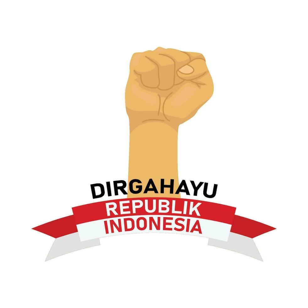 Indonesian independence anniversary vector