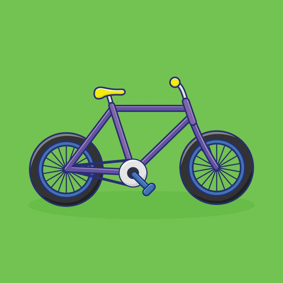 Purple Bicycle Cartoon vector