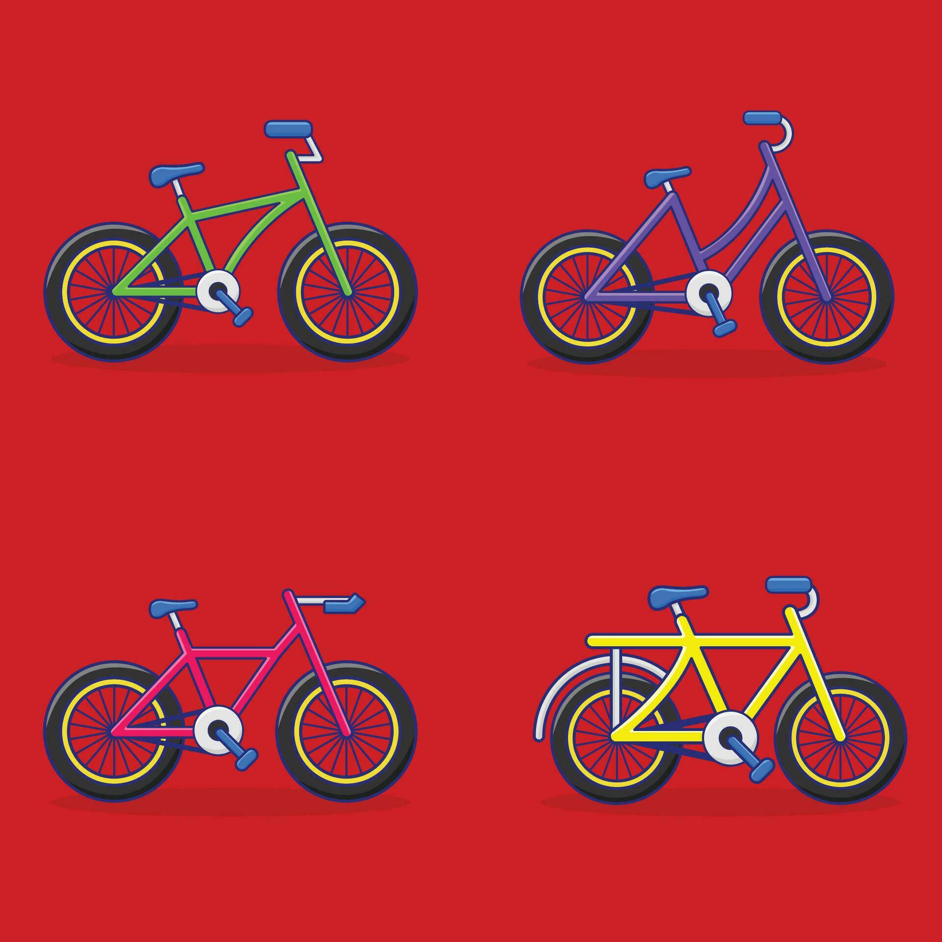 Bicycle Cartoon Collection 27579471 Vector Art at Vecteezy