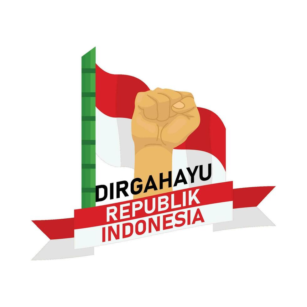 Indonesian independence anniversary vector