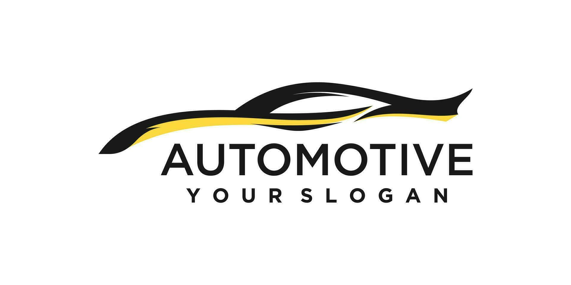 Automotive logo design with modern creative idea vector