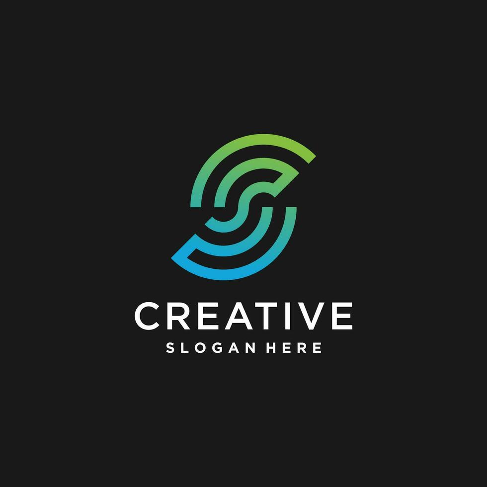 Letter S logo design with modern creative idea vector