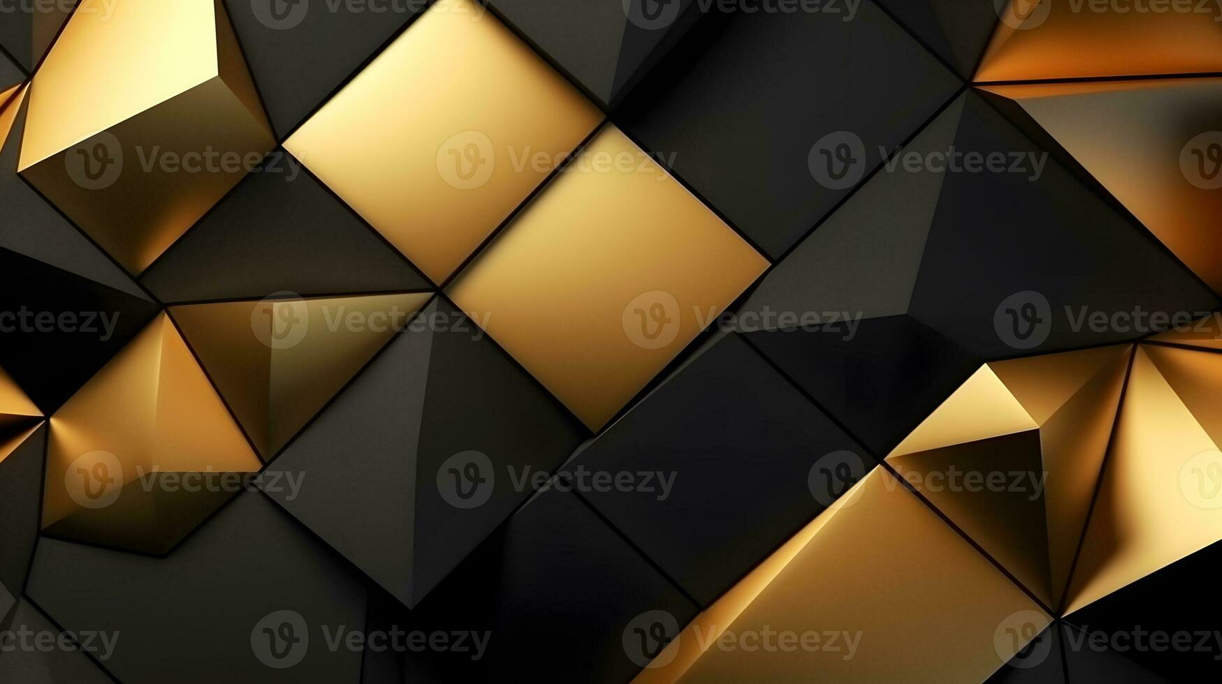 black and gold abstract background.  geometric shape abstract background black and gold with light reflection looks elegant. photo