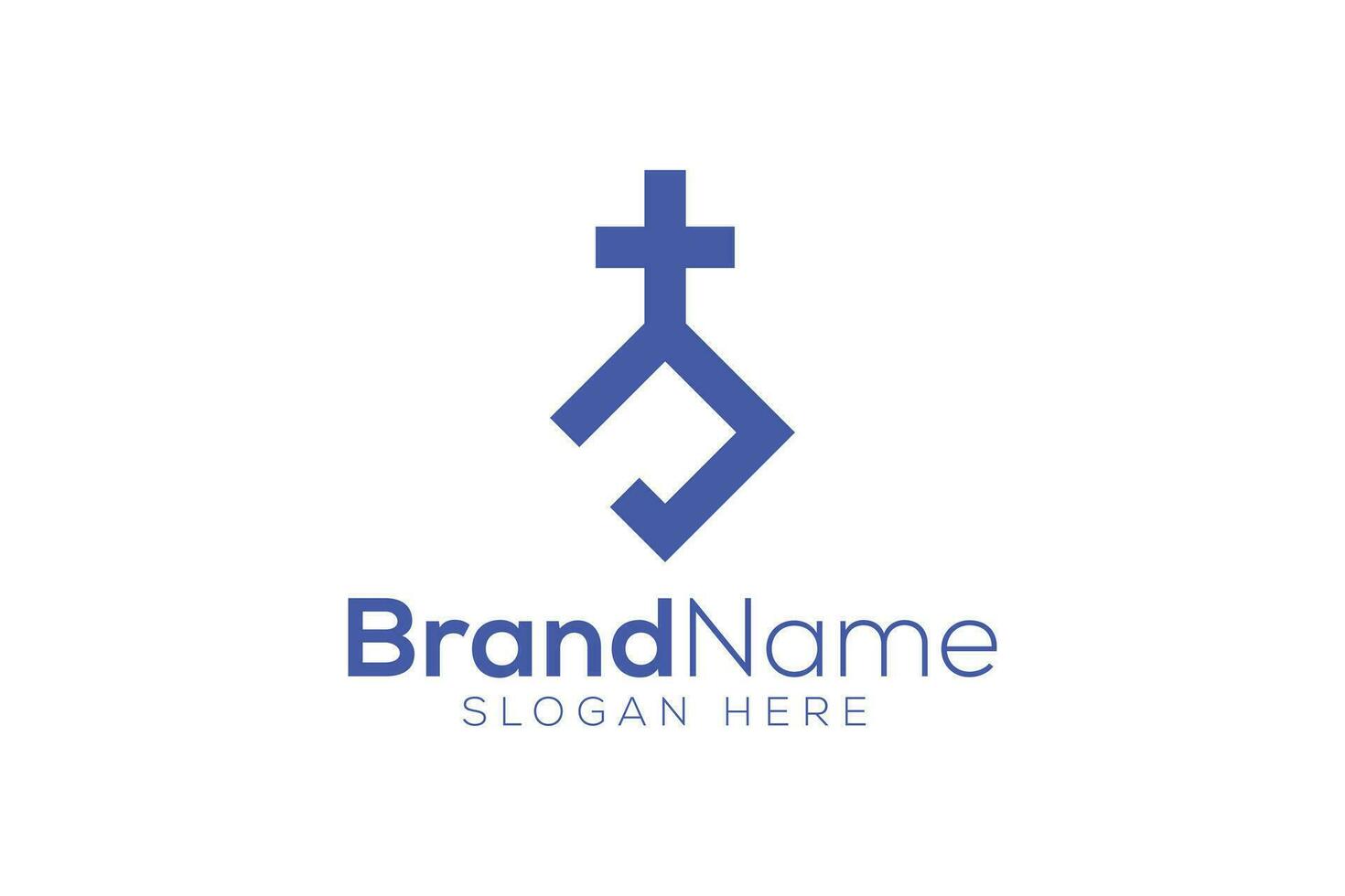 Trendy and Professional check mark and church sign Christian and peaceful vector logo design