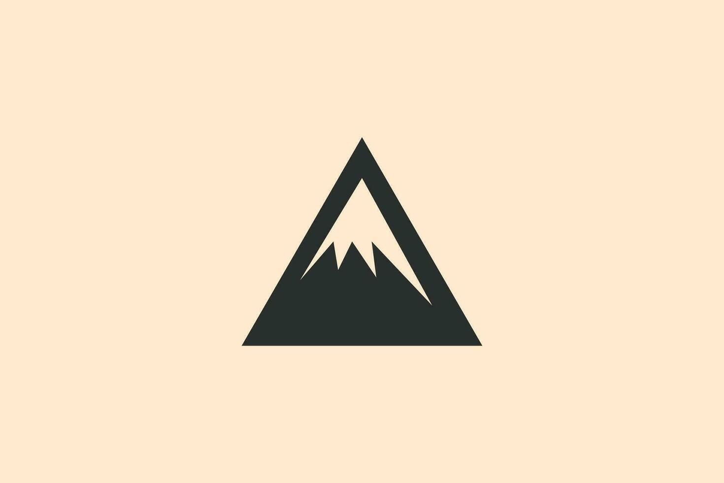 creativo y profesional minimalista colina logo diseño modelo en blanco antecedentes vector