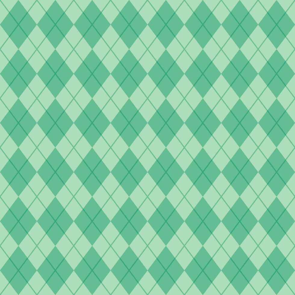 Green Seamless Argyle Pattern vector