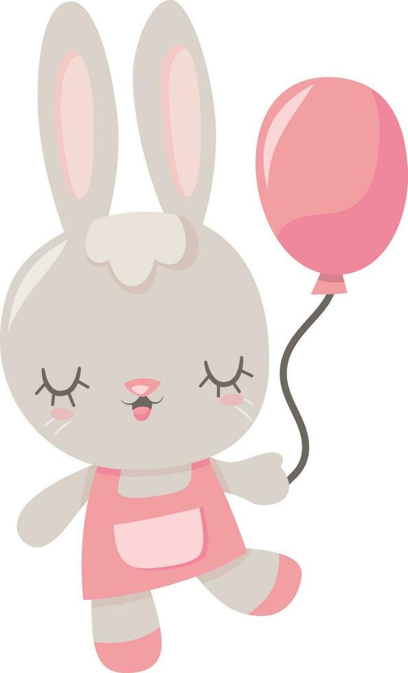Cartoon Sweet Bunny Balloon vector