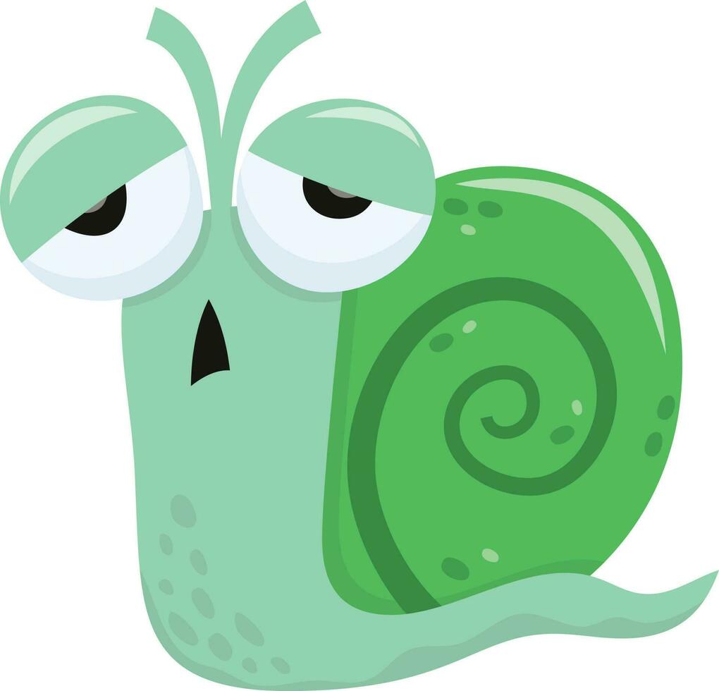 Cartoon Sick Snail vector