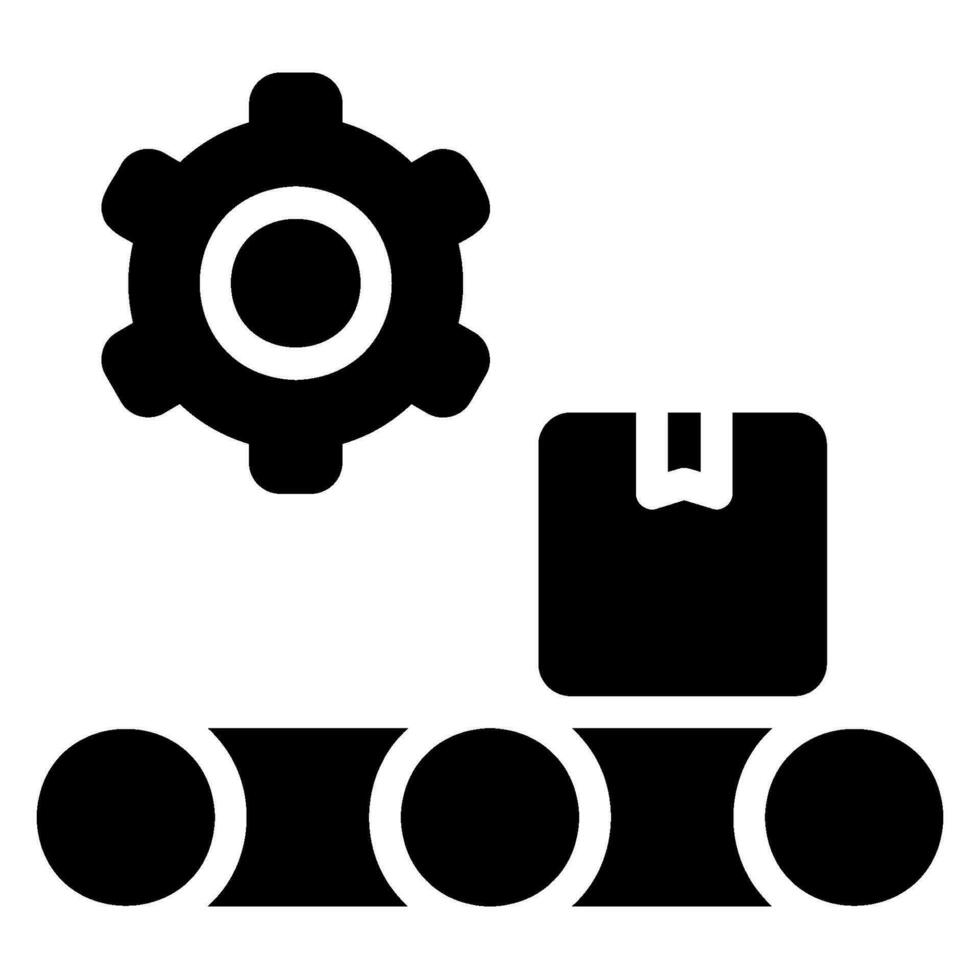 production glyph icon vector