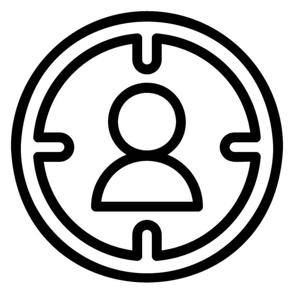 target audience line icon vector