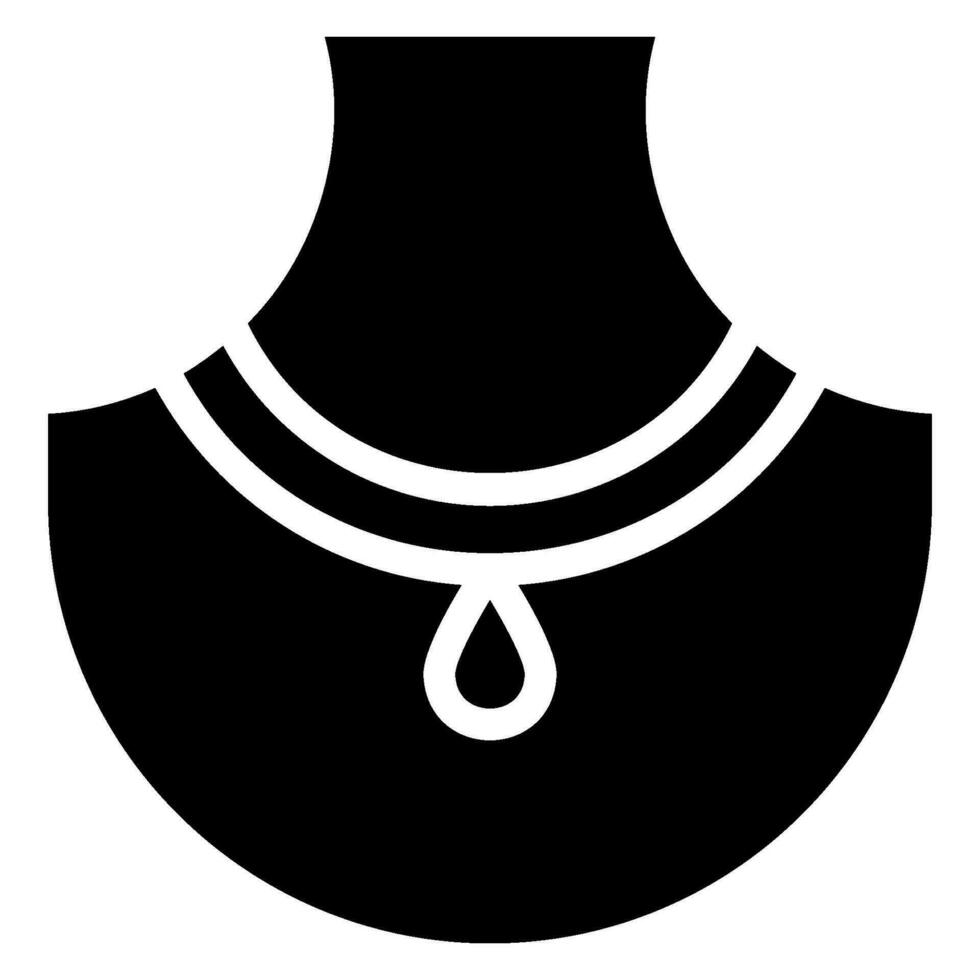 necklace glyph icon vector