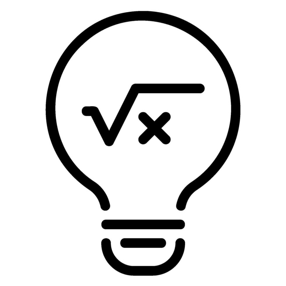 maths line icon vector