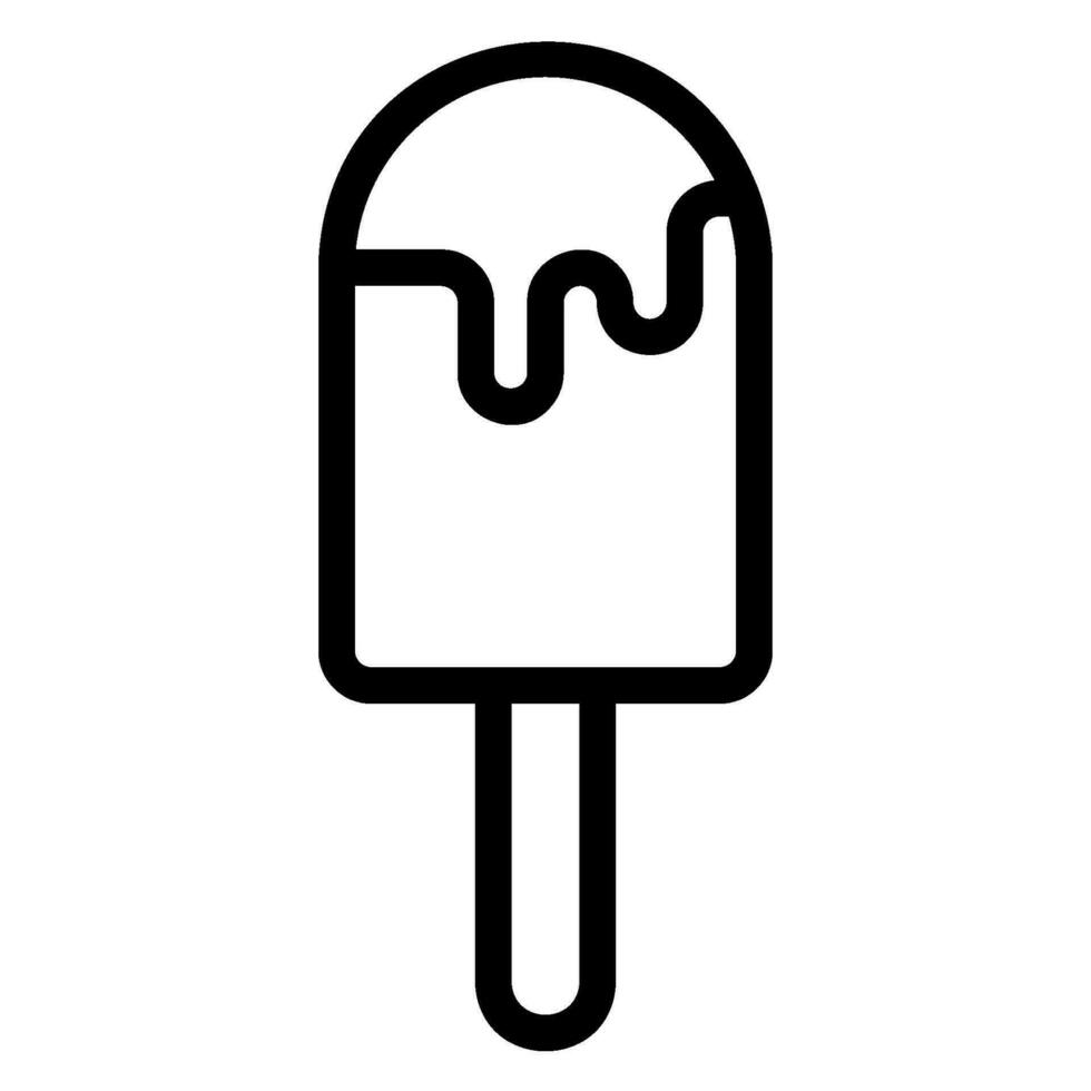 icono de línea de helado vector