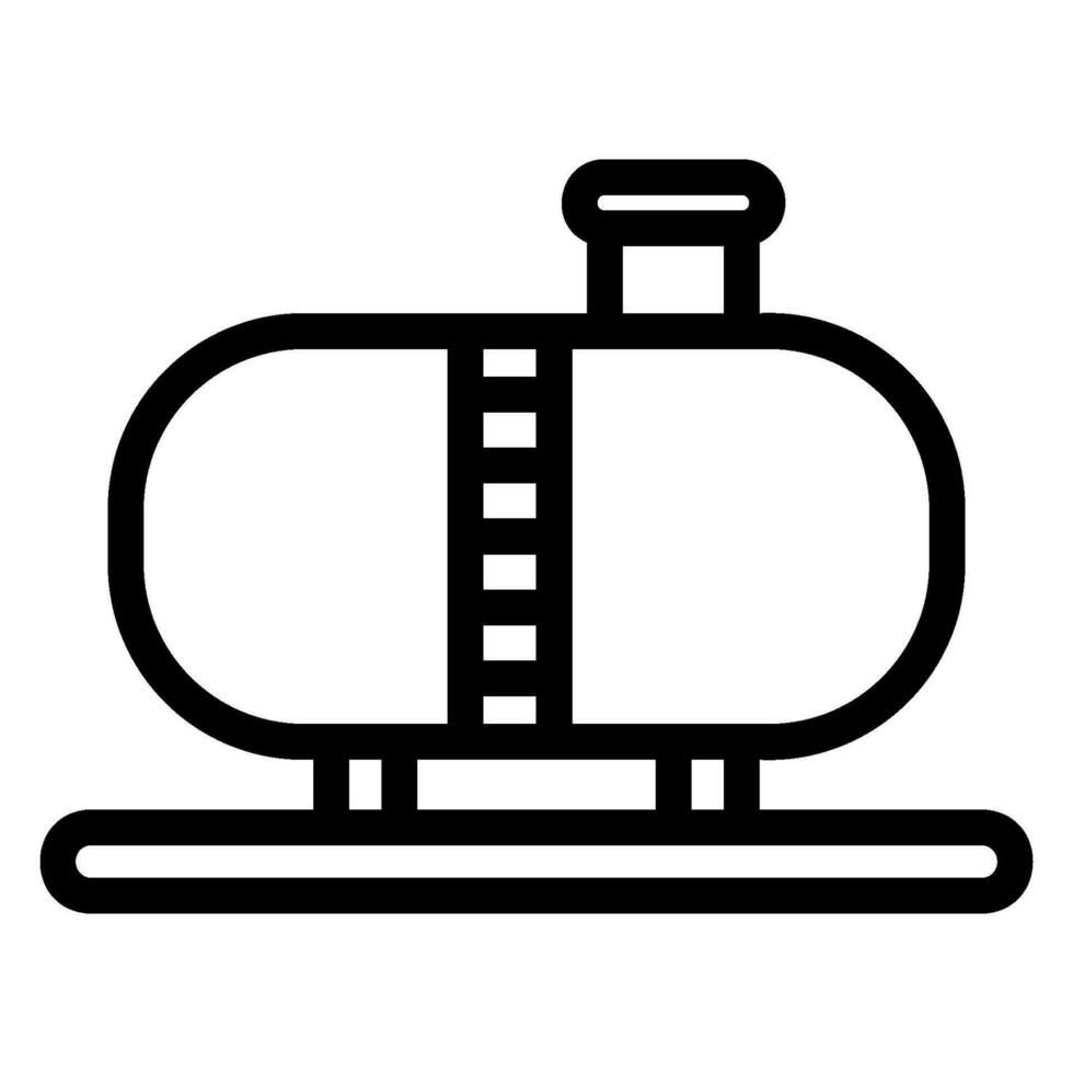 oil tank line icon vector