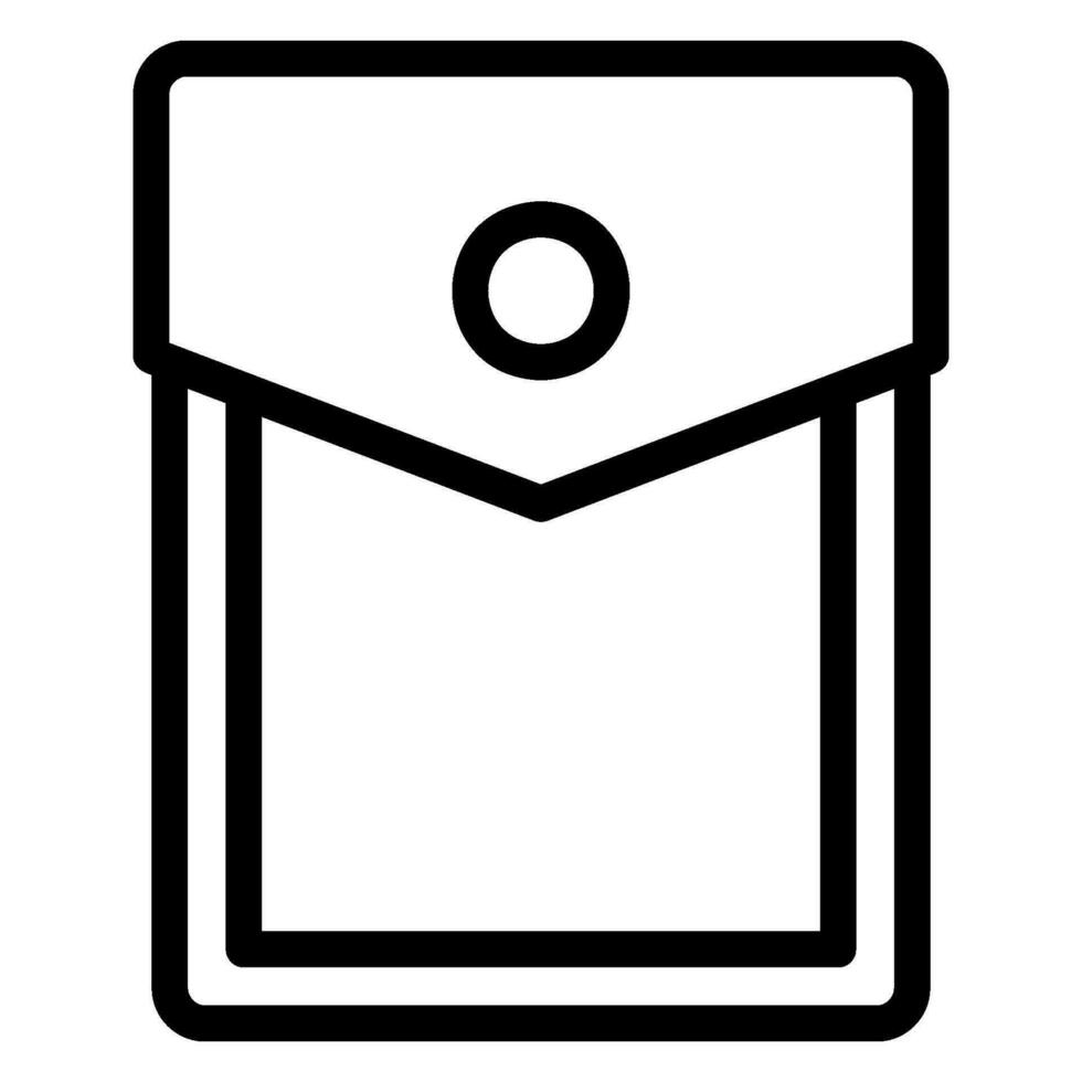 pocket line icon vector