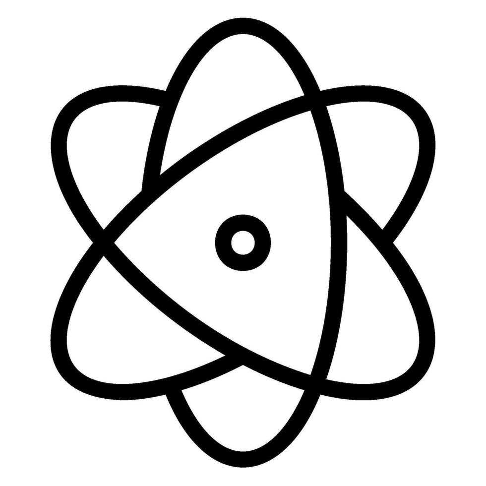 nuclear energy line icon vector