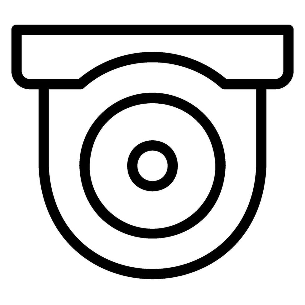 icono de línea de cámara cctv vector