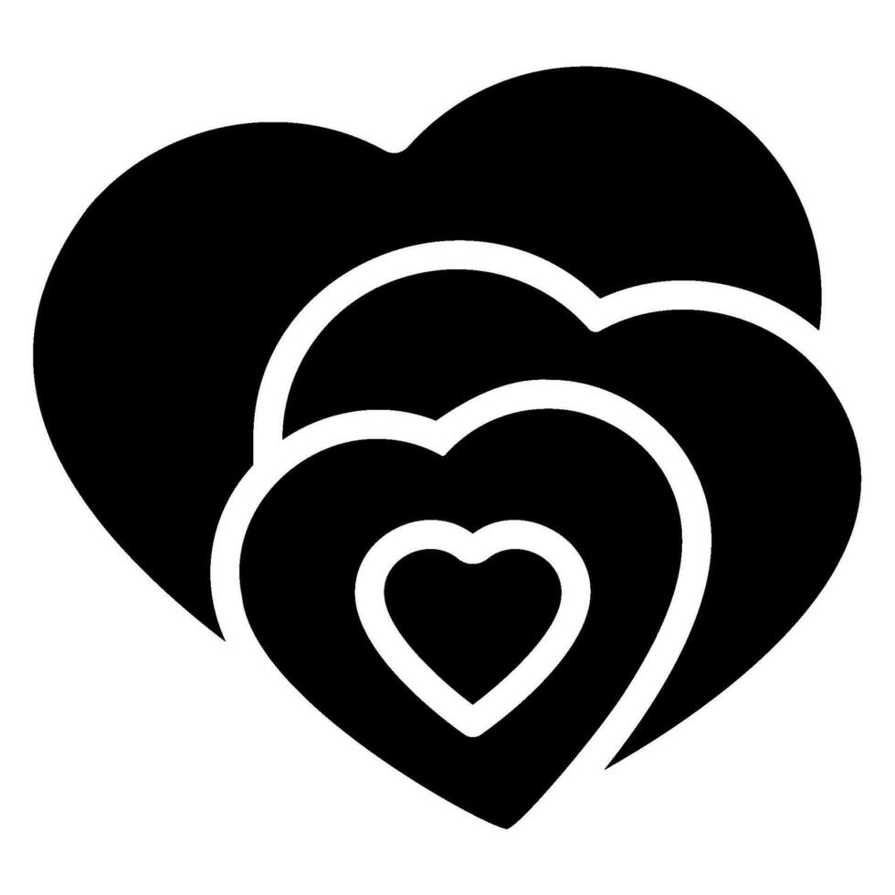 heart glyph icon vector