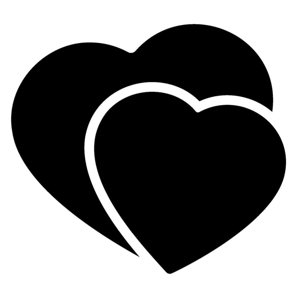 heart glyph icon vector