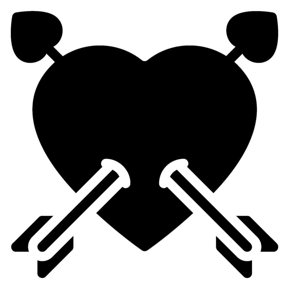 Cupido glifo icono vector