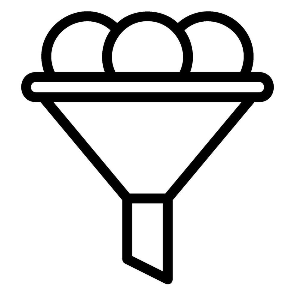 sales funnel line icon vector