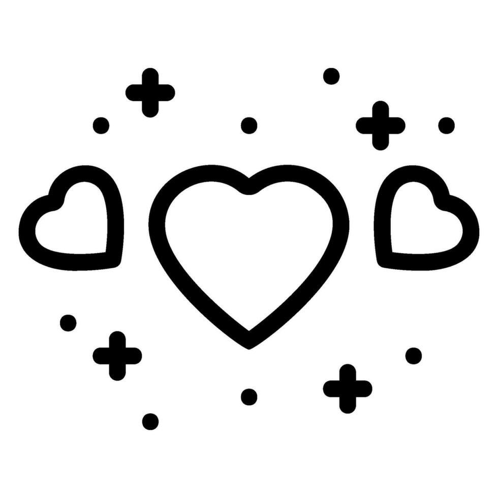 heart line icon vector