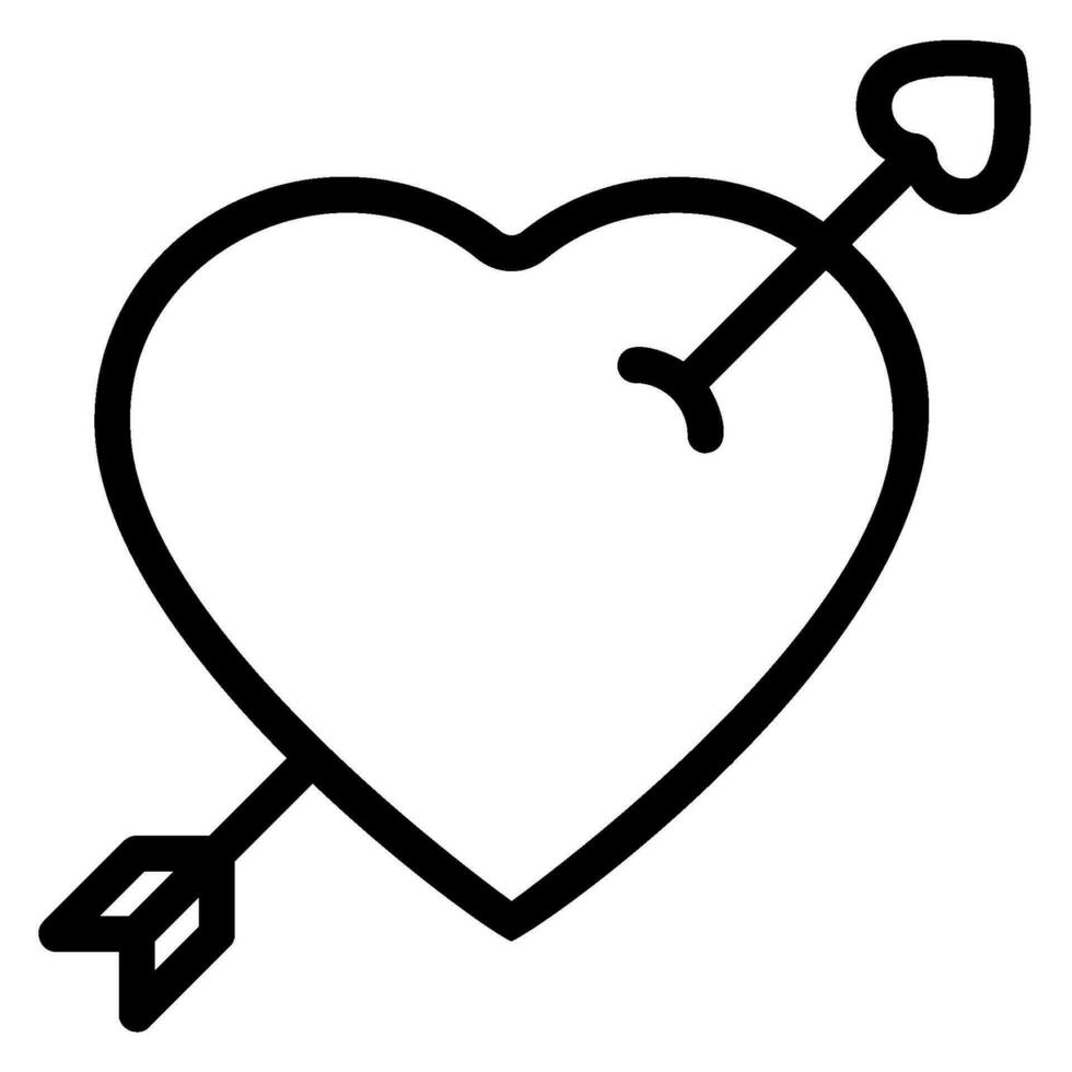 cupid line icon vector