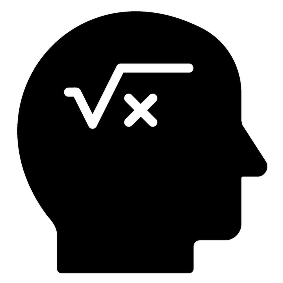 brain glyph icon vector