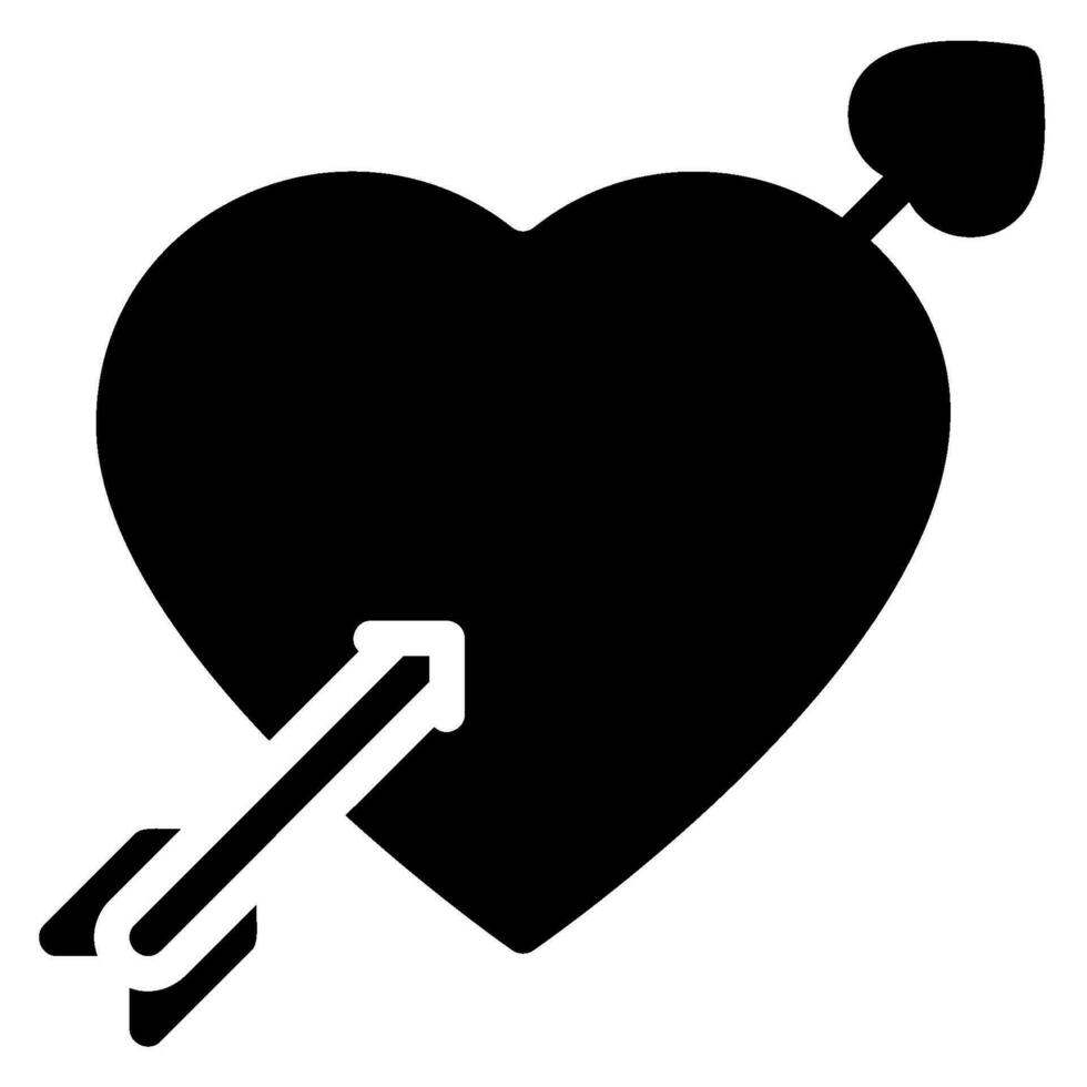 Cupido glifo icono vector