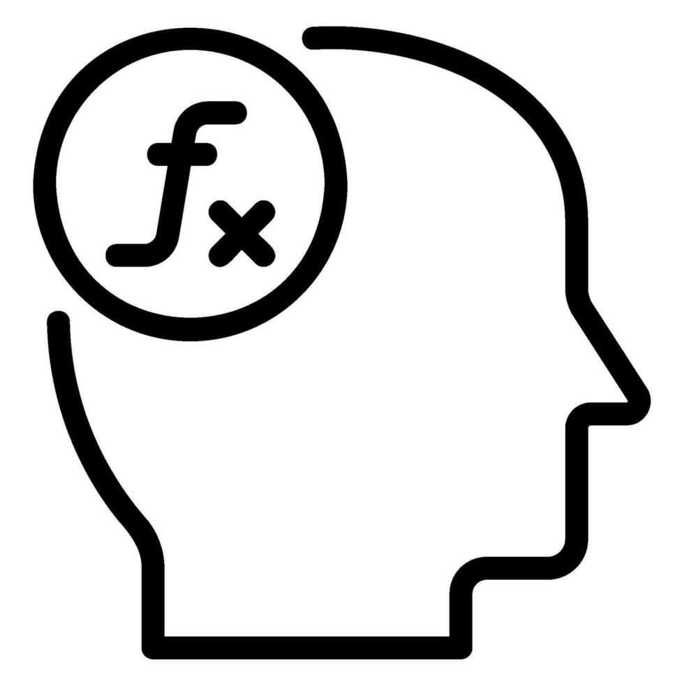brain line icon vector
