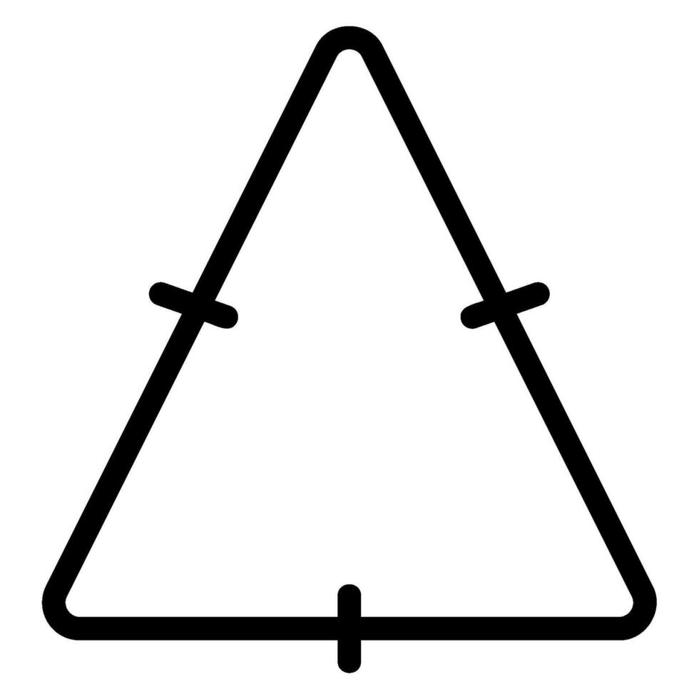 triangle line icon vector