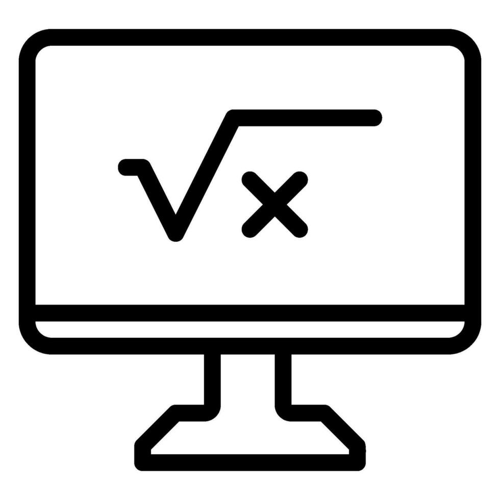 icono de línea de computadora vector