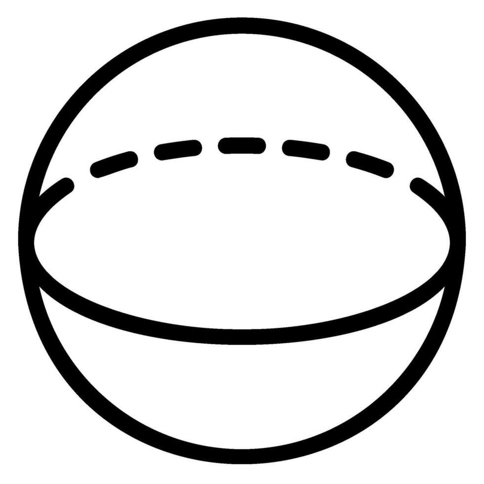 sphere line icon vector