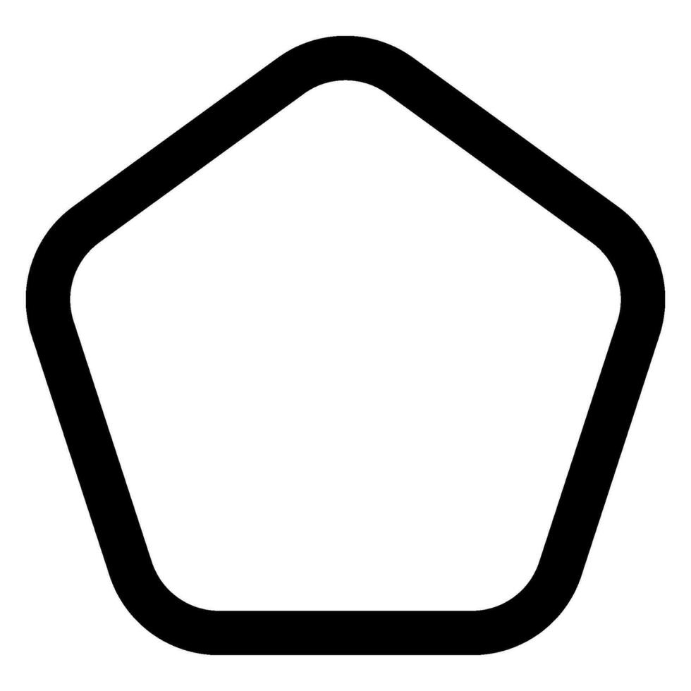 pentagon glyph icon vector