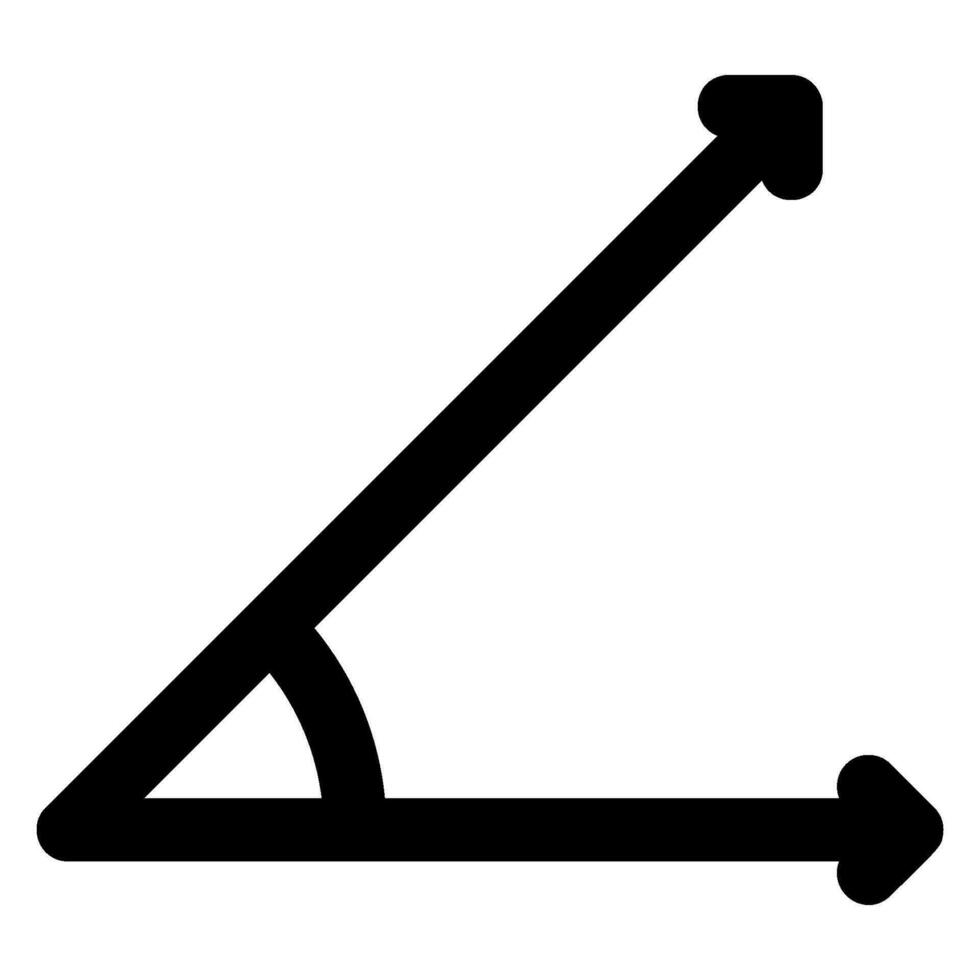 angle glyph icon vector