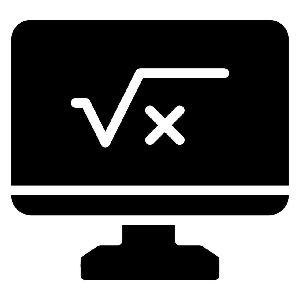 icono de glifo de computadora vector