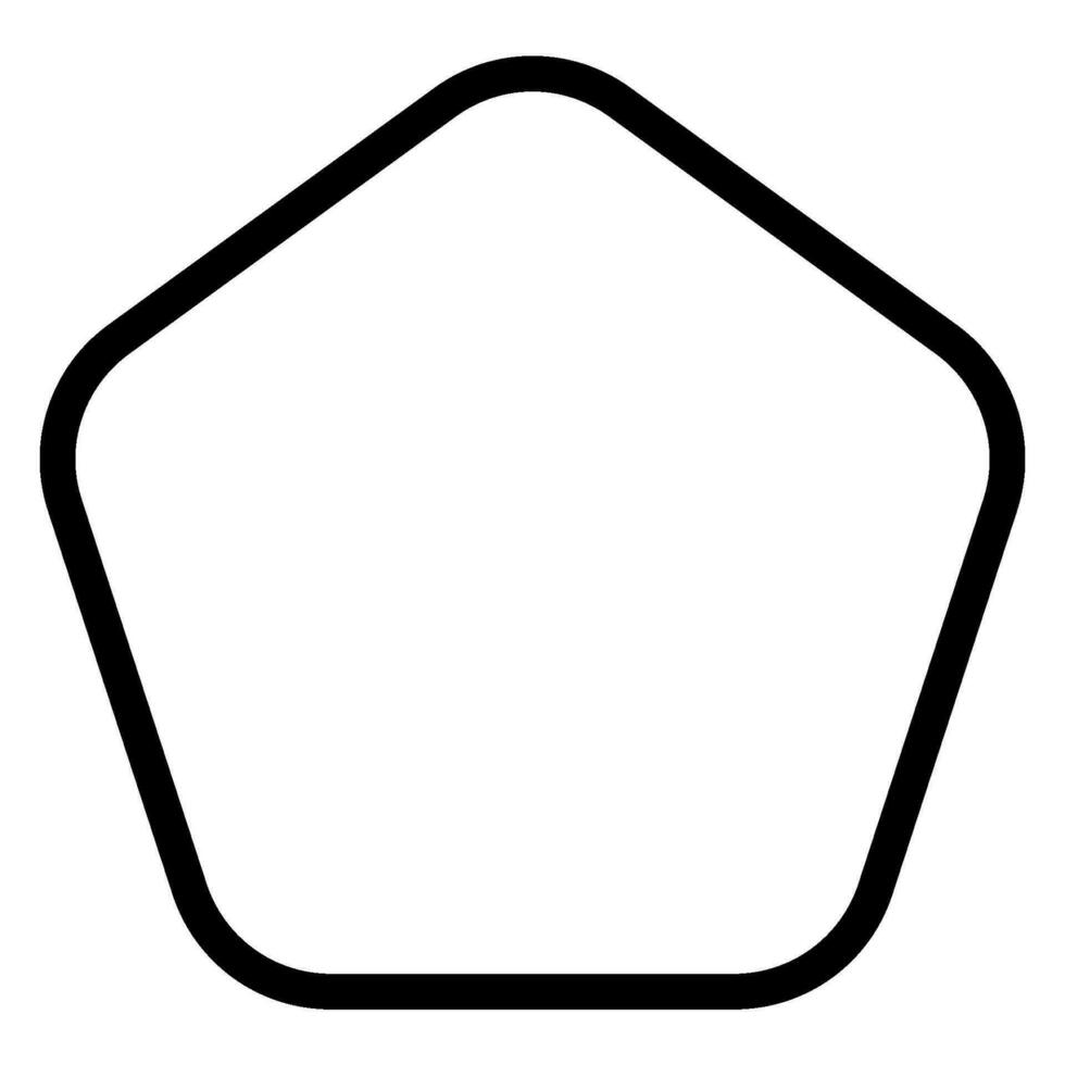 pentagon line icon vector