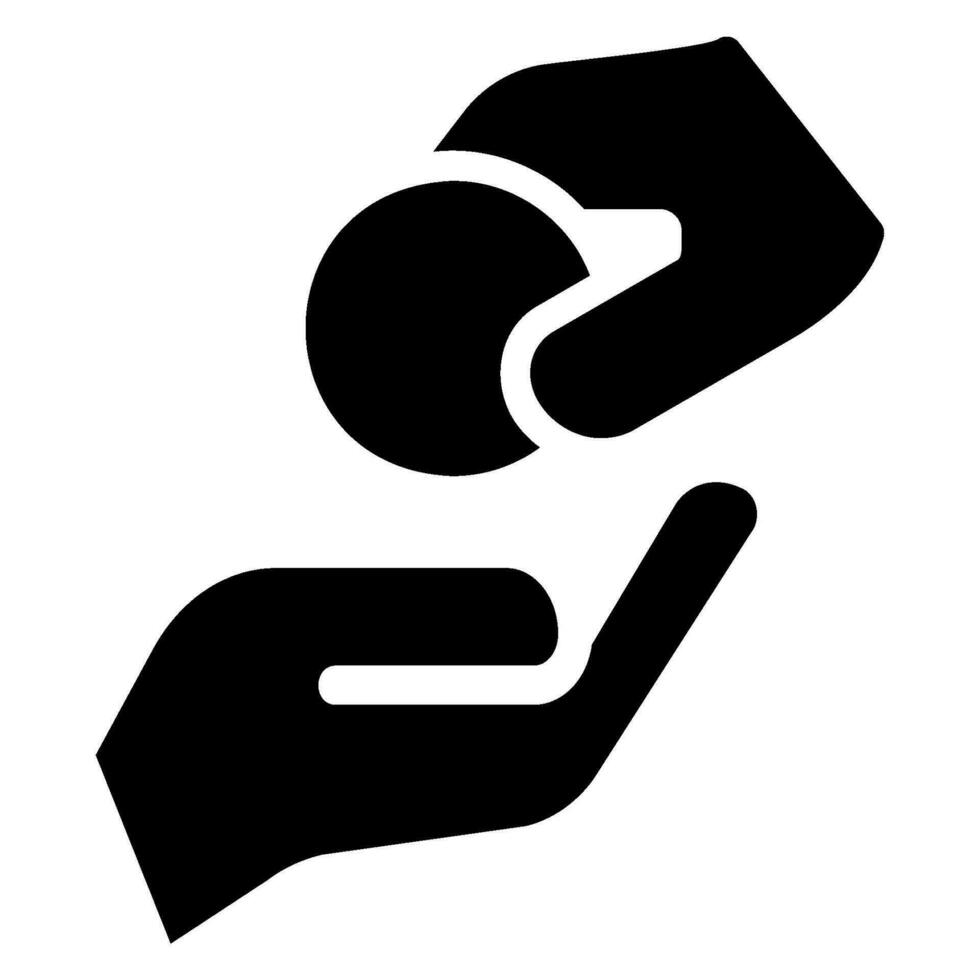 subsidy glyph icon vector