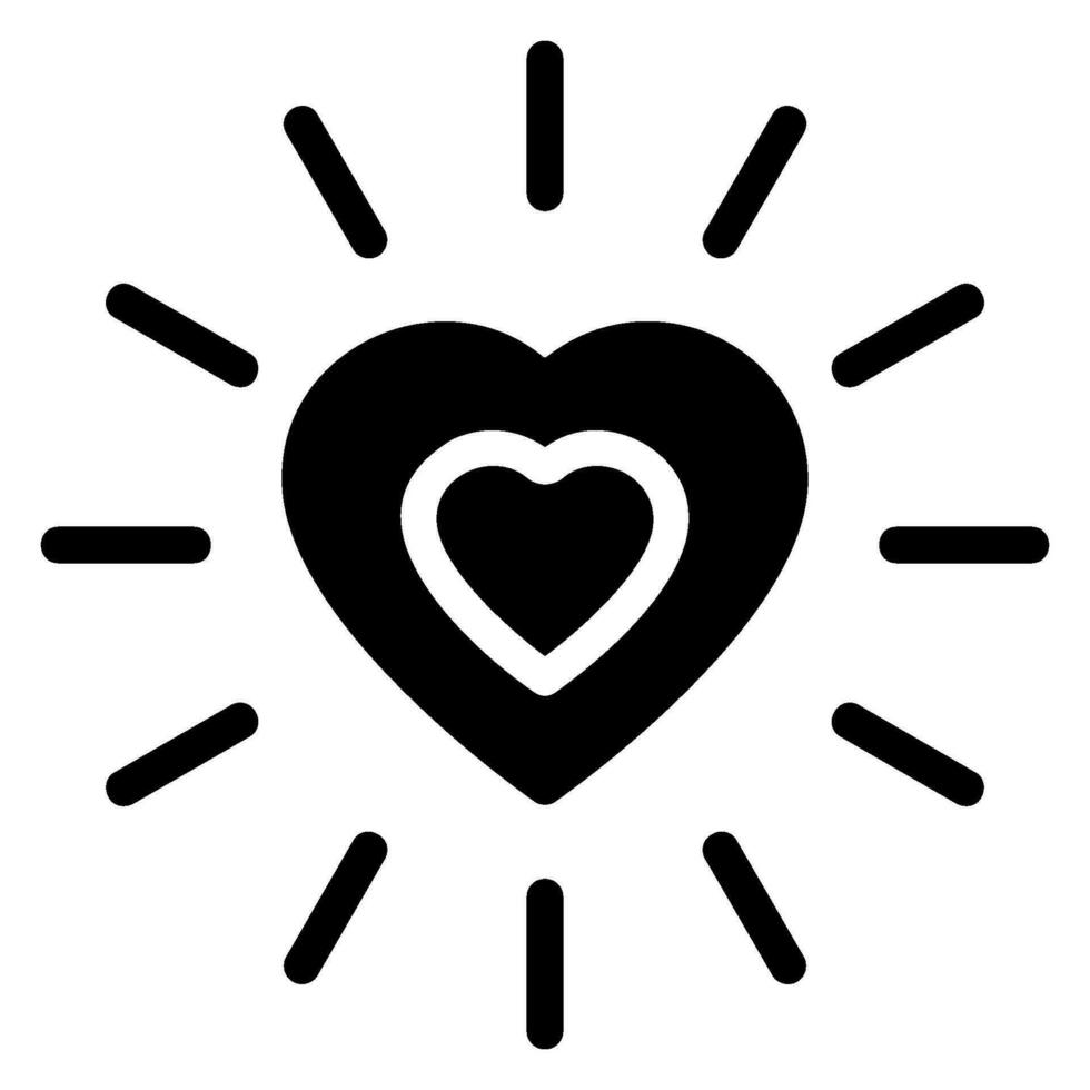 love glyph icon vector